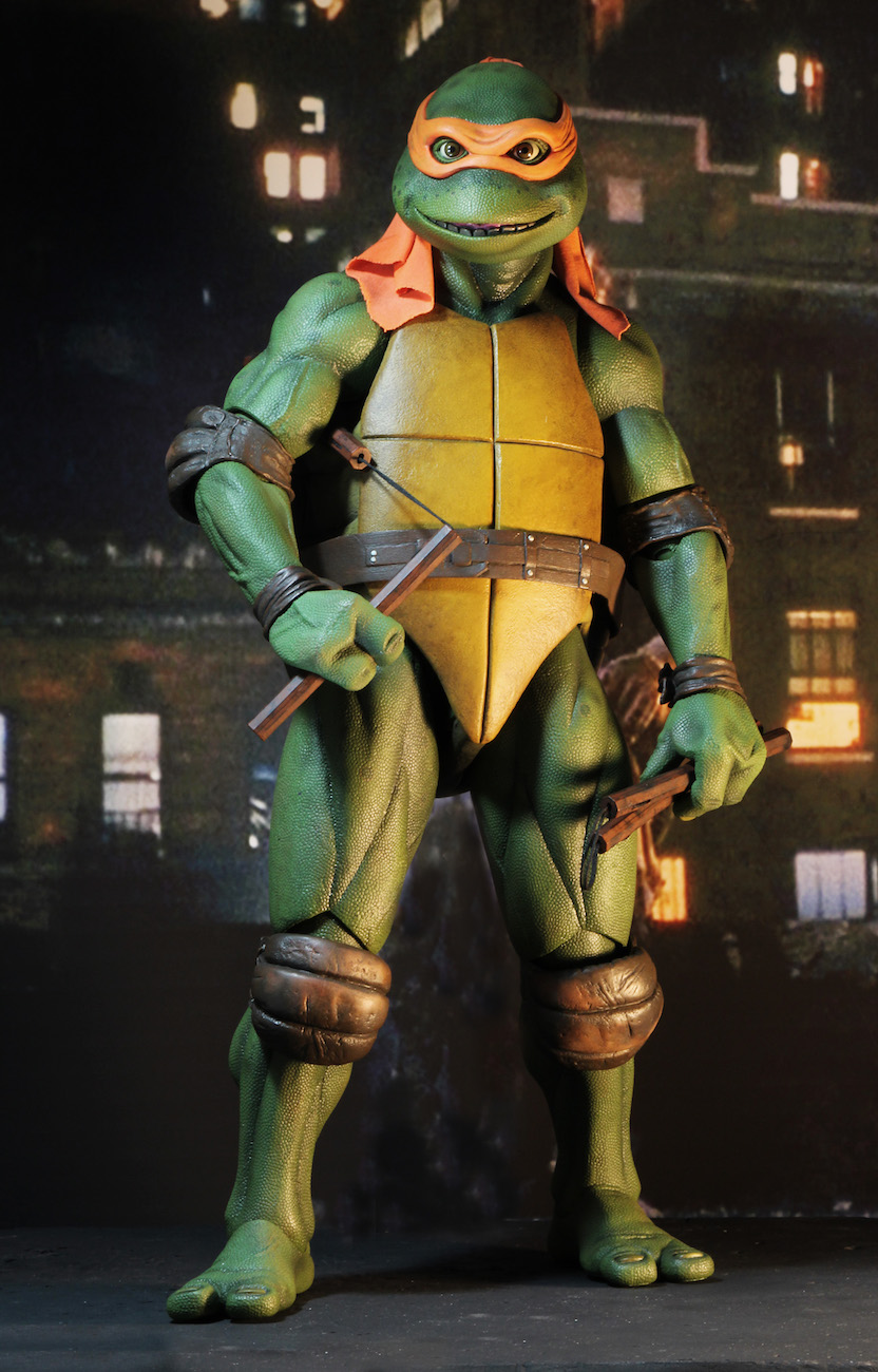 Teenage Mutant Ninja Turtles Action Figure XL Michelangelo 28 Cm - Serie 2012 Con Nunchaku