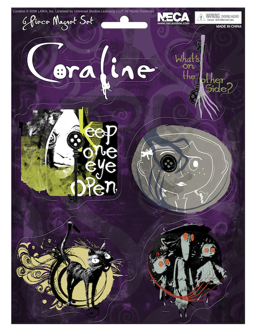 NECAOnline.com | DISCONTINUED: Coraline – 6-Piece Magnet Set – Other Side