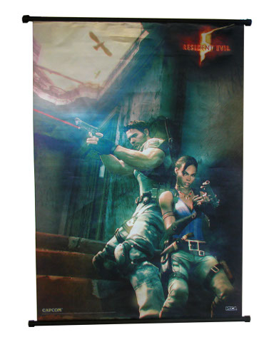NECAOnline.com | Resident Evil 5 - Wall Scroll - Up Against the Wall **DISCONTINUED**