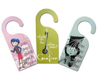 NECAOnline.com | DISCONTINUED: Coraline – Doorknob Hangers – Set of 3