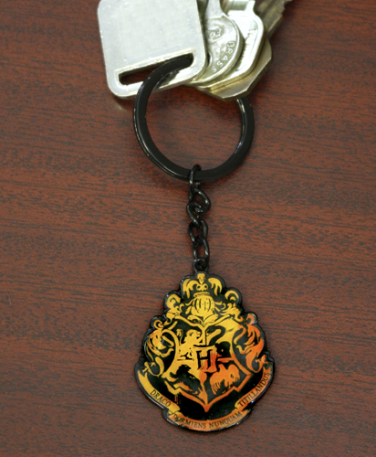 NECAOnline.com | DISCONTINUED -  Harry Potter and the Deathly Hallows – Metal Keychain – Hogwarts Gradient Crest