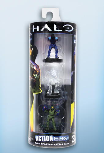 NECAOnline.com | ActionClix - Halo - Blue Spartan Battle Pack (3 figures) **DISCONTINUED**