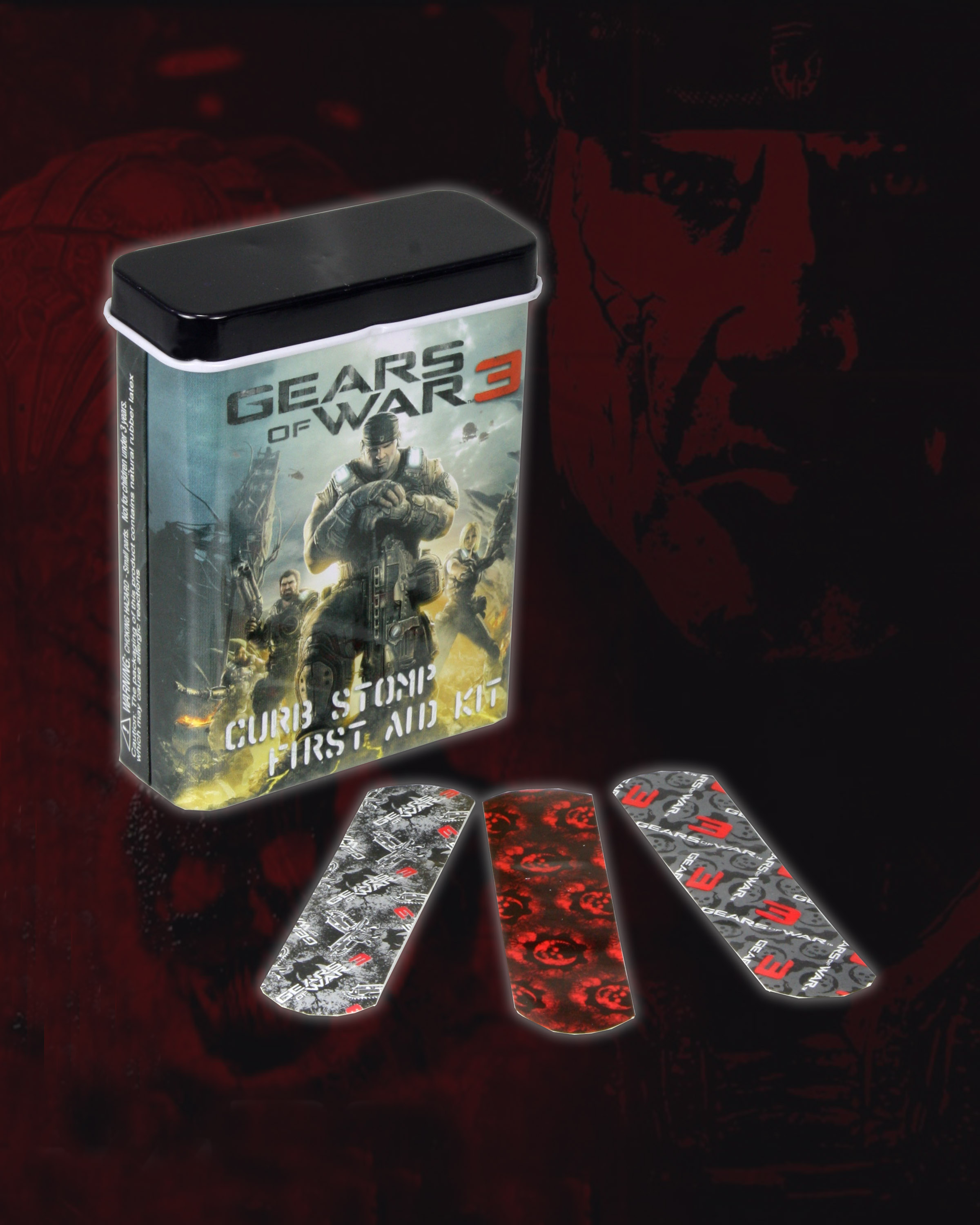 NECAOnline.com | Gears of War 3 - Adhesive Bandages in Tin Container - Box Art ***DISCONTINUED***