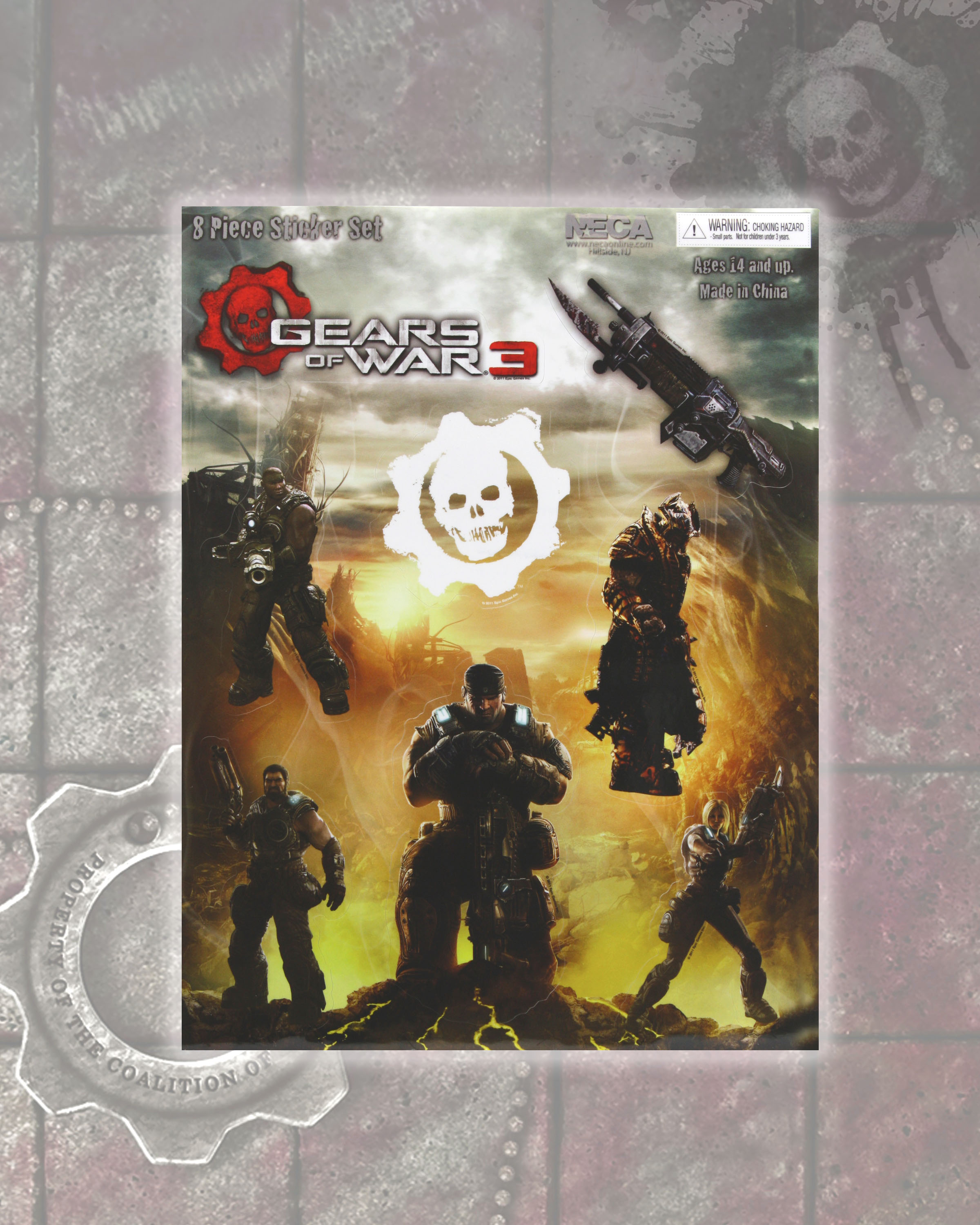 NECAOnline.com | Gears of War 3 – 8-Piece Sticker Set – Characters ***DISCONTINUED***