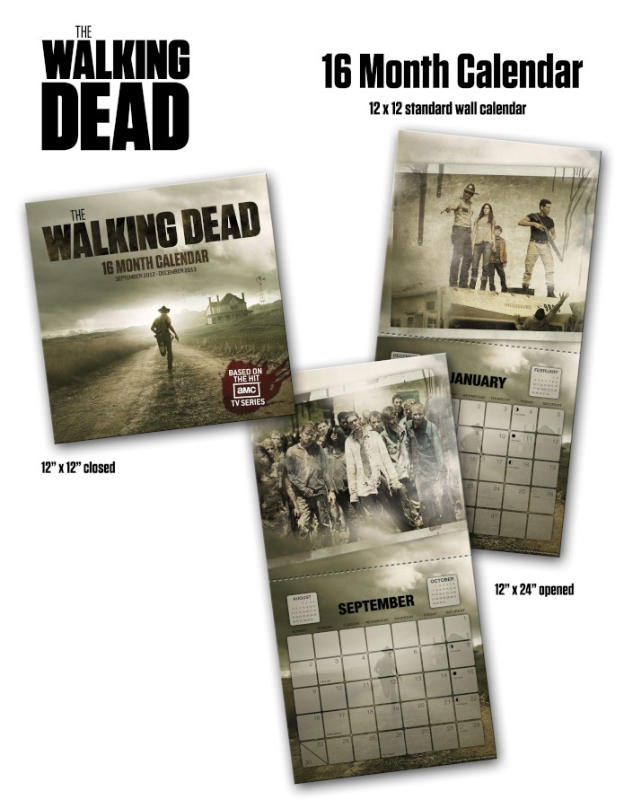 The Walking Dead Calendar 12X12 16 month calendar standard wall 2013
