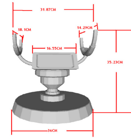 aperture science portal device stand dimensions