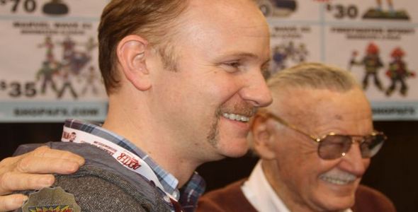 Morgan Spurlock and Stan Lee at Booth #3145 SDCC 2012