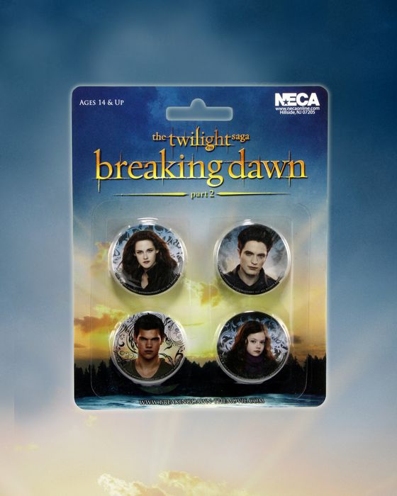 NECAOnline.com | Twilight Breaking Dawn Part 2 - Set of 4 Pins - Main Characters ***DISCONTINUED***
