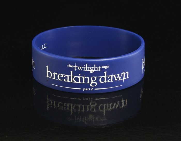 NECAOnline.com | Twilight Breaking Dawn Part 2 Rubber Bracelet - Breaking Dawn Logo in Blue **DISCONTINUED**