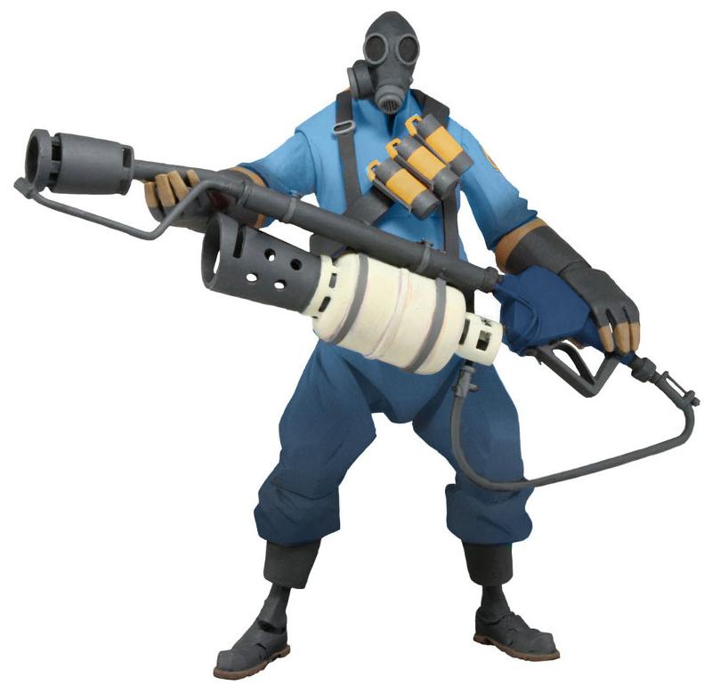 NECAOnline.com | Team Fortress 2 BLU Demoman & Pyro Deluxe Action Figures Available for Pre-Order!
