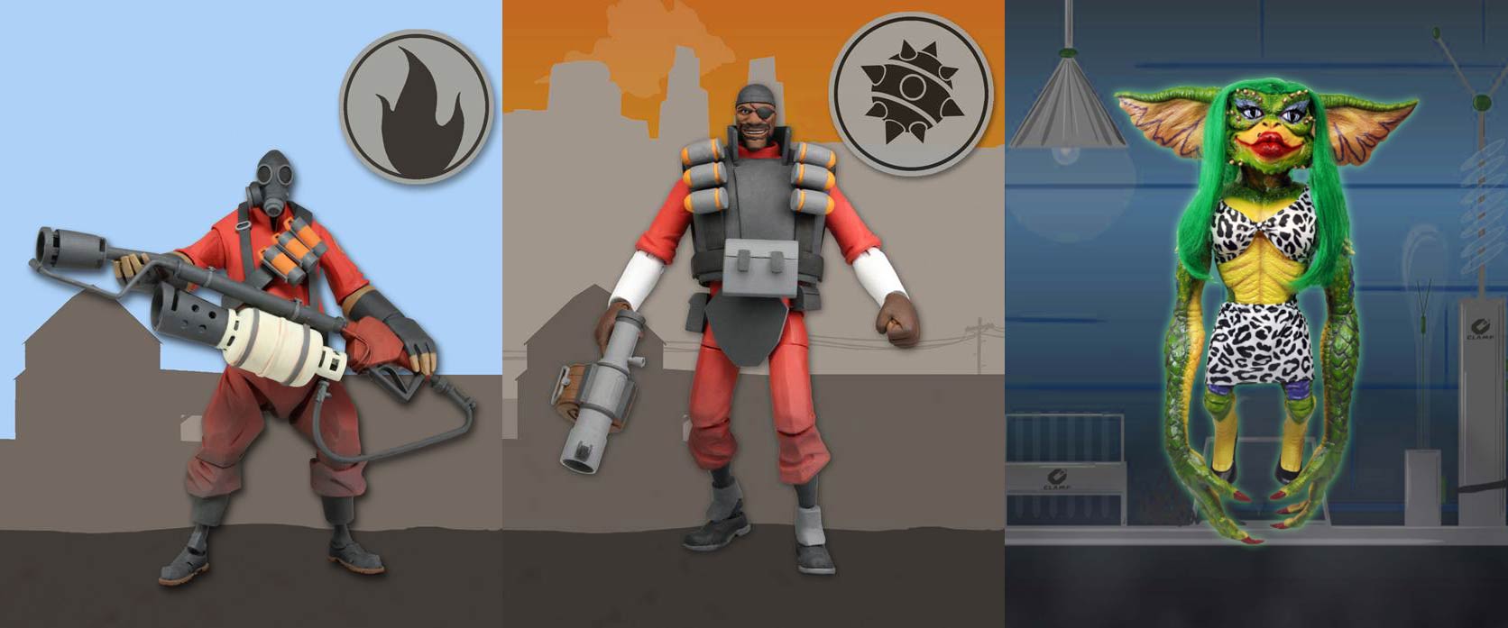 NECAOnline.com | Shipping Soon: Team Fortress 2 Deluxe Action Figures & Greta Gremlin!