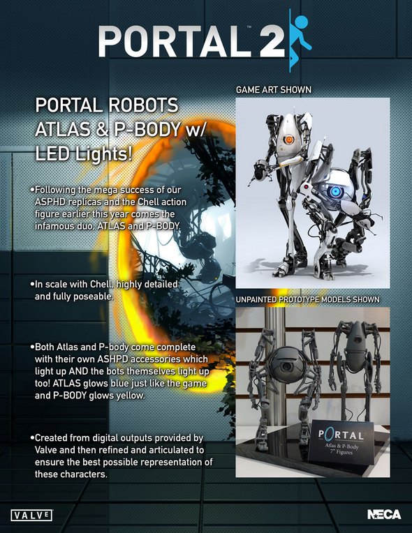 NECAOnline.com | Portal 2 - 7" Deluxe Action Figure - P-Body w/ LED Lights ***DISCONTINUED***