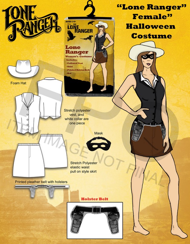 NECAOnline.com | DISCONTINUED - The Lone Ranger – Women's "Lone Ranger" Costume
