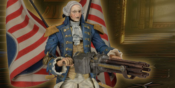NECAOnline.com | A Closer Look at BioShock Infinite's George Washington Motorized Patriot Action Figure!