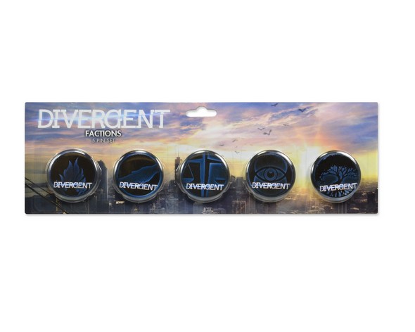 NECAOnline.com | Divergent – Faction Symbols 5-Pin Set ***DISCONTINUED***