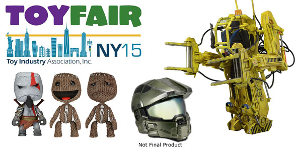 NECAOnline.com | Toy Fair Day 1: Master Chief Modular Motorcycle Helmet, Aliens Power Loader, LittleBigPlanet Figures!