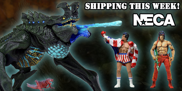 NECAOnline.com | Shipping: Pacific Rim Deluxe Otachi, Rocky and Rambo Video Game Action Figures