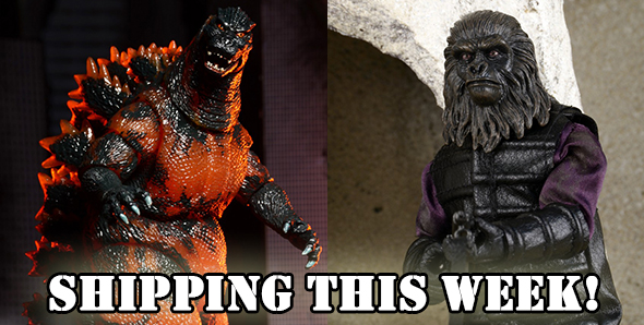 NECAOnline.com | Shipping this Week: 1995 Burning Godzilla and Planet of the Apes Clothed Gorilla Soldier!