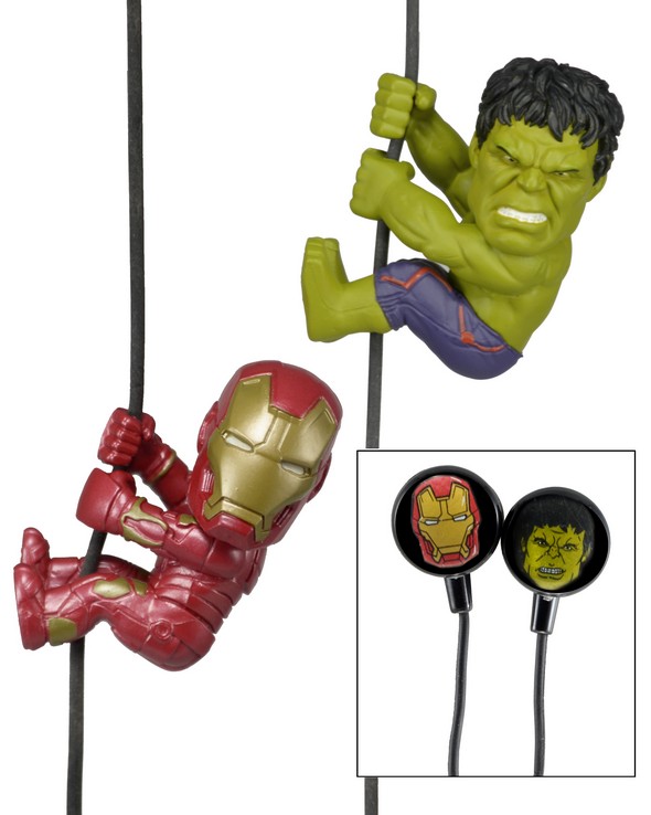 NECAOnline.com | Scalers 2-Pack with Custom Earbuds – Iron Man and Hulk (Avengers: Age of Ultron)