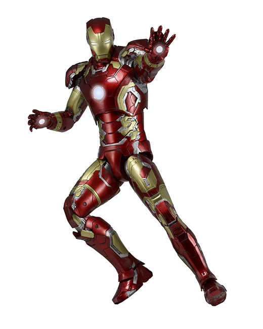 NECAOnline.com | DISCONTINUED - Avengers: Age of Ultron - 1/4 Scale Action Figure - Iron Man Mark 43 with LED Lights