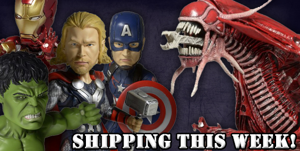 NECAOnline.com | Shipping: Aliens Genocide Red Queen Mother and Avengers Age of Ultron Head Knockers