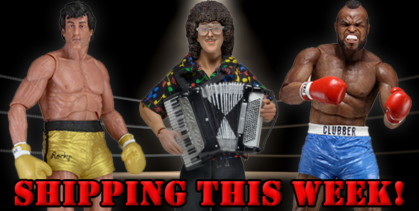 NECAOnline.com | Shipping: "Weird Al" Yankovic and Rocky 40th Anniversary Action Figures