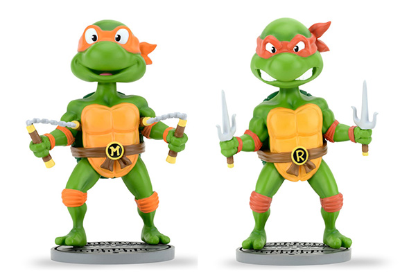 NECAOnline.com | Teenage Mutant Ninja Turtles (Classic) - Head Knocker Assortment (Michelangelo and Raphael)