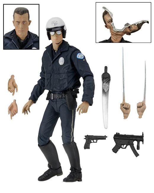 NECAOnline.com | DISCONTINUED - Terminator 2 - 7" Scale Action Figure - Ultimate T-1000 (Motorcycle Cop)