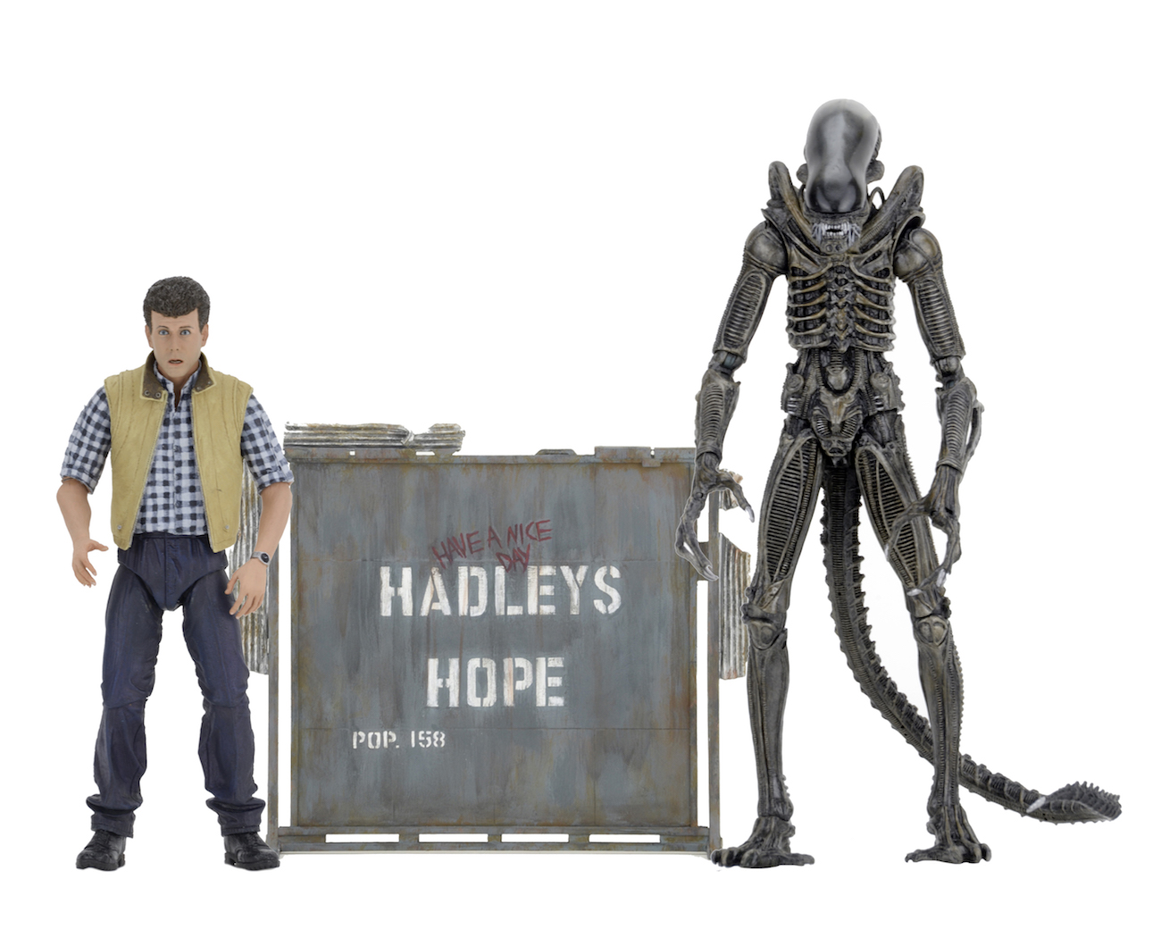 7 Scale Action Figures Hadley’s Hope Set NECA Aliens