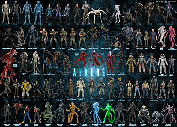 NECAOnline.com | 5 Days of Downloads 2017 – Day 4: Aliens Action Figure Visual Guide