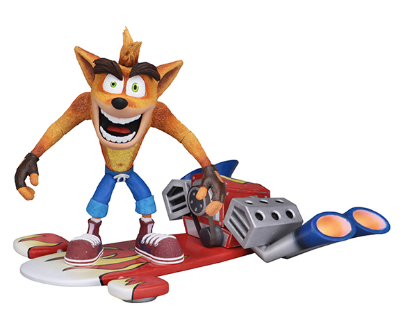 NECAOnline.com | Crash Bandicoot – 7” Scale Action Figure – Deluxe Crash with Hoverboard