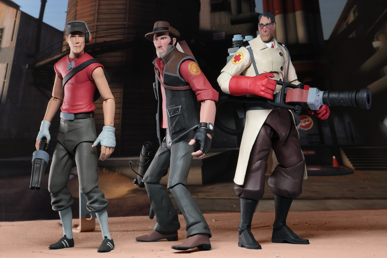 Team Fortress 2-7 Scale Action Figures Sniper NECA Series 4 RED.