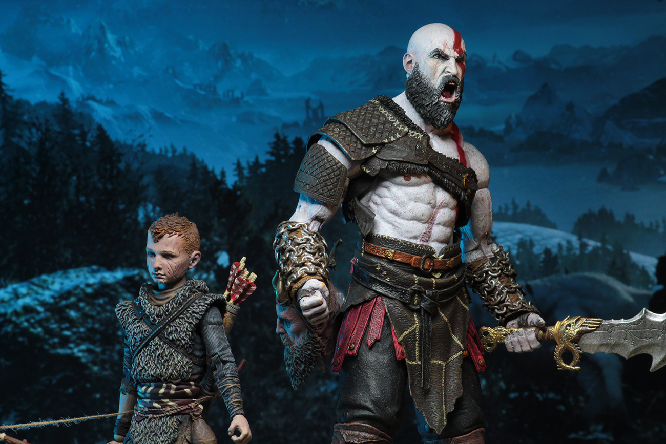 God of War Kratos und Atreus Action Figuren 