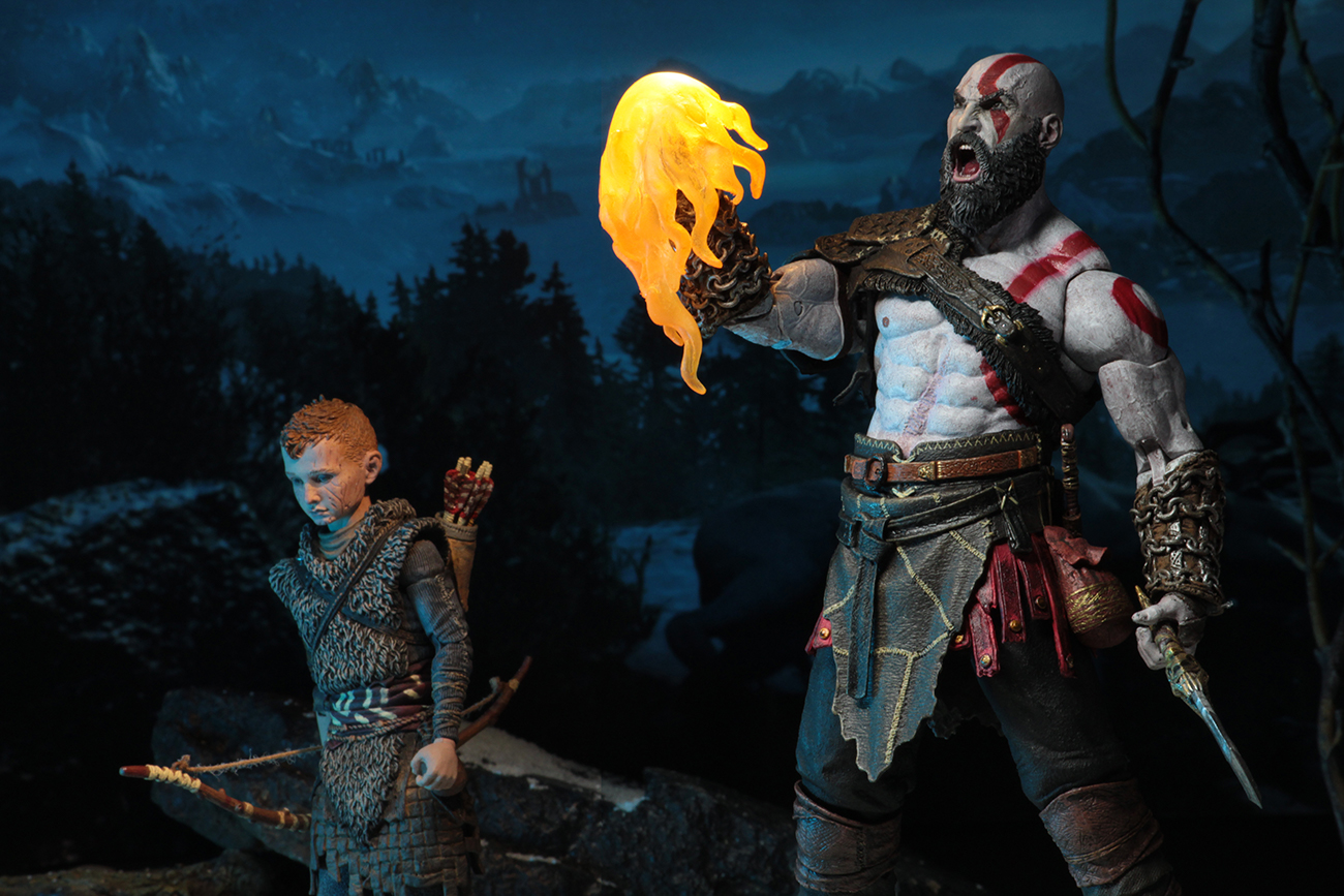 Kratos God of War Game NECA Body Knocker Wackelfiguren Spielfiguren Caps Mützen 