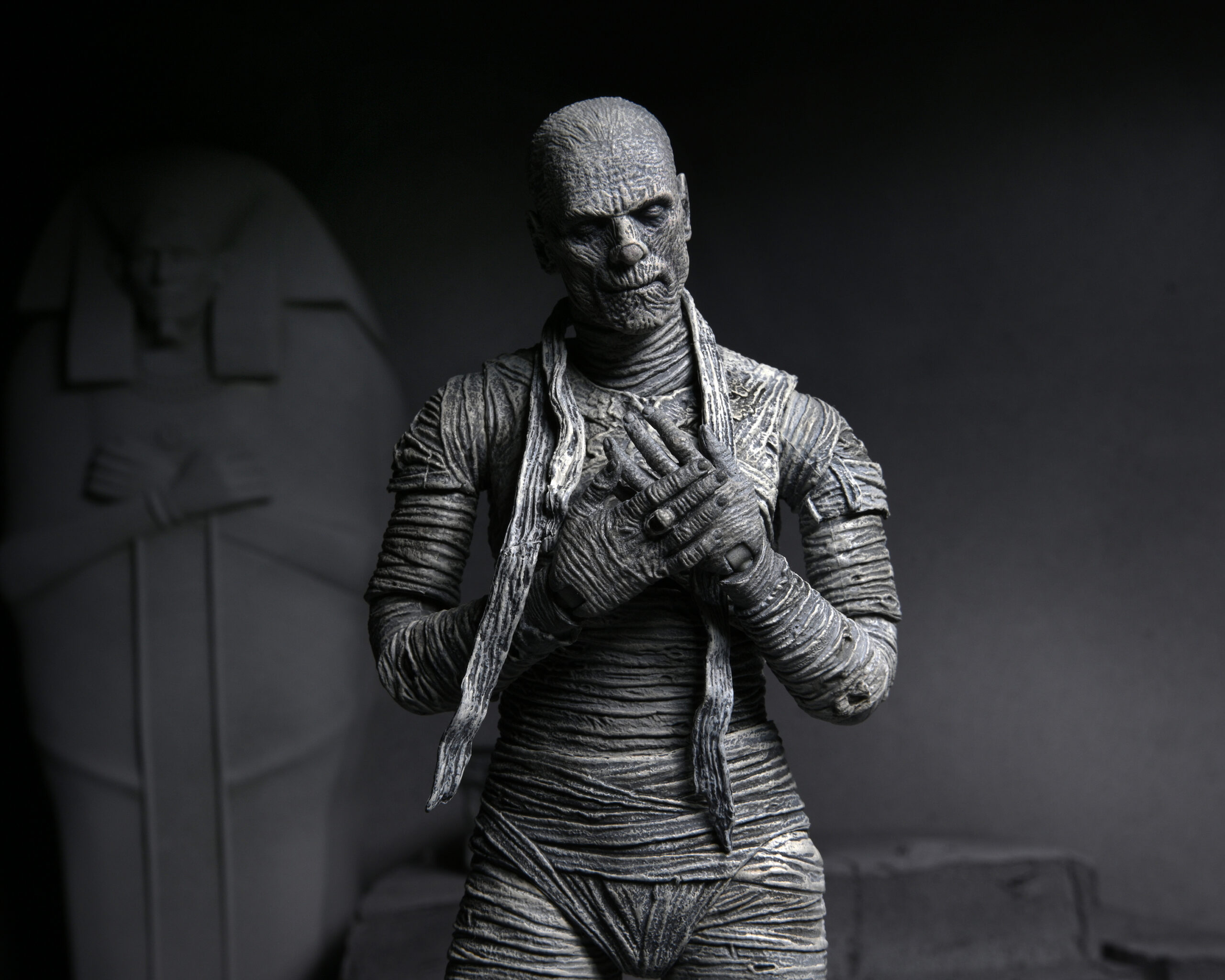 NECAOnline.com | Universal Monsters - 7" Scale Action Figure - Ultimate Mummy (Black & White)
