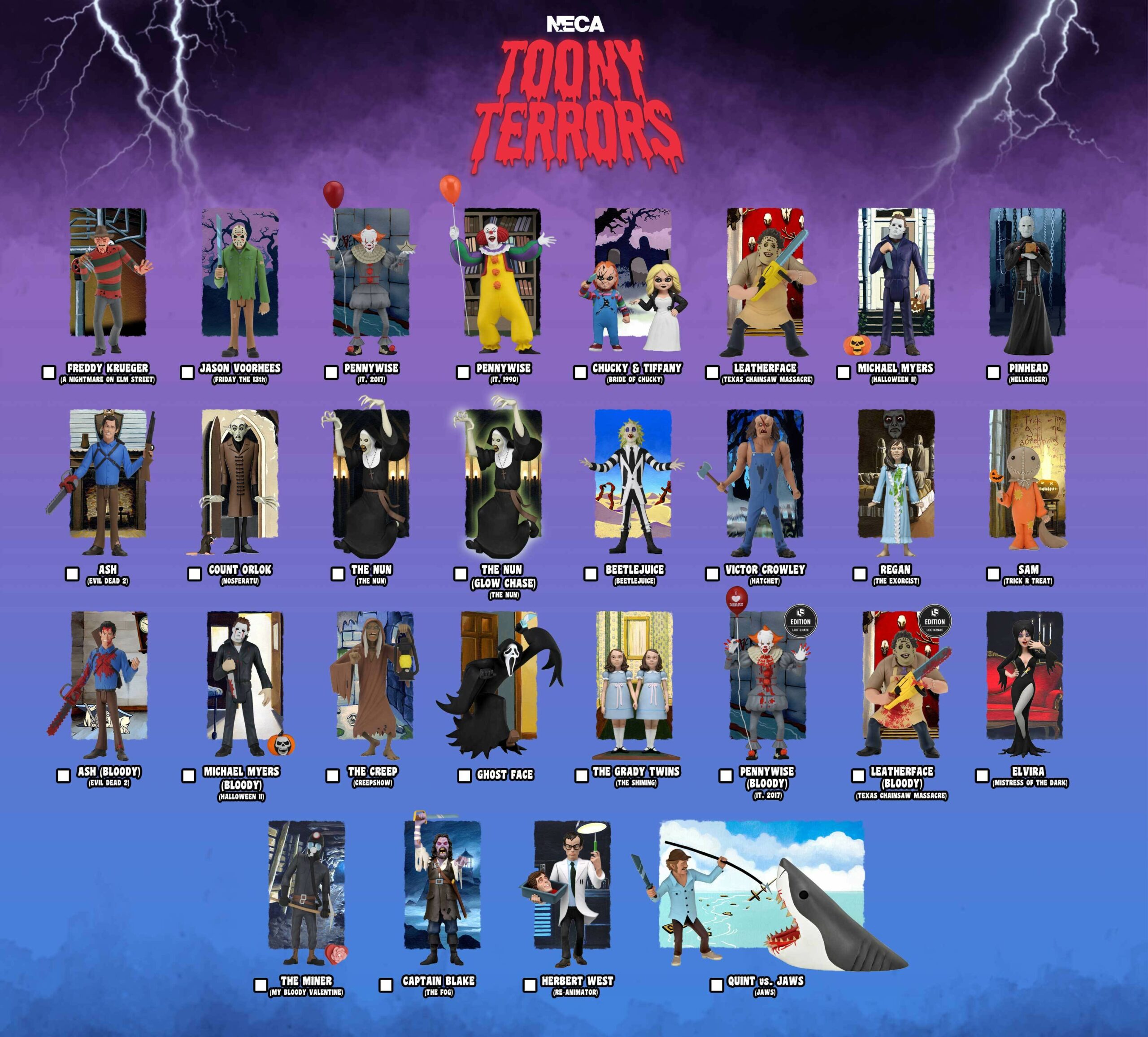 NECAOnline.com | 12 Days of Downloads 2021 – Day 1: Toony Terrors Action Figure Visual Guide