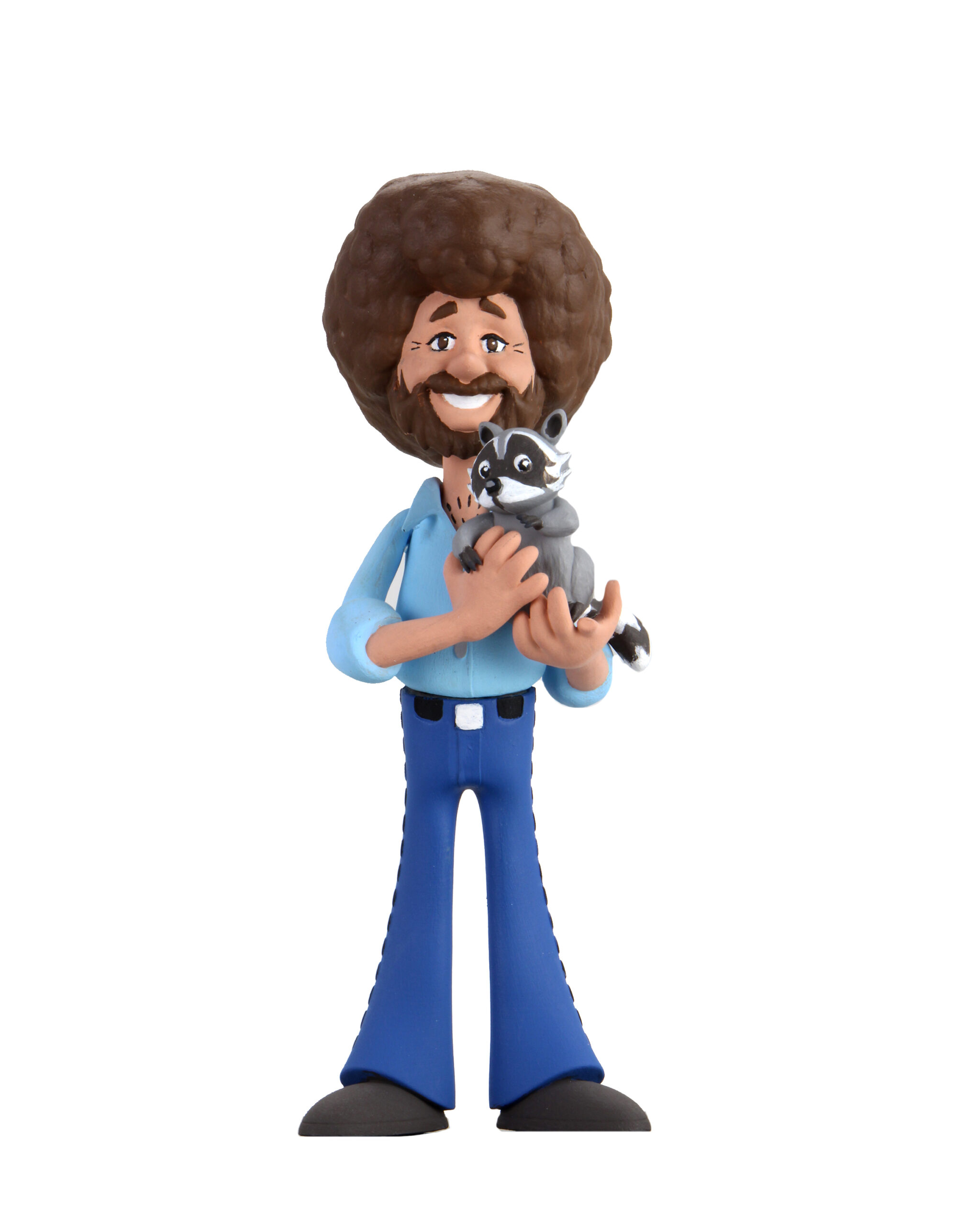NECAOnline.com | Bob Ross - 6" Scale Action Figure – Toony Classic Bob Ross with Raccoon
