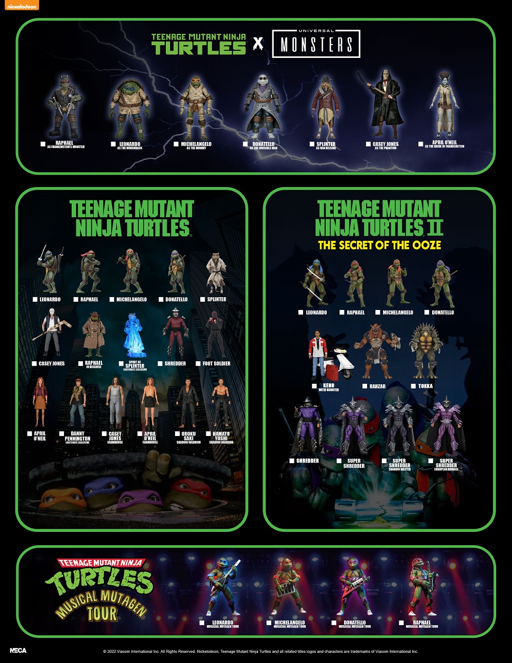 NECAOnline.com | 12 Days of Downloads 2022 – Day 1: TMNT Movie Action Figure Visual Guide