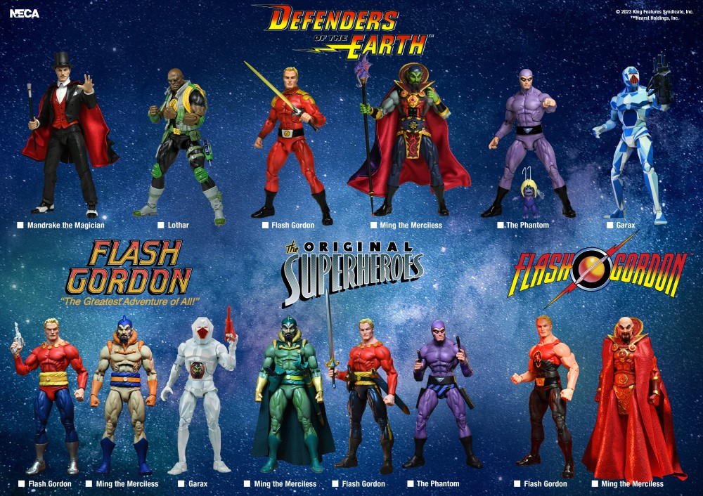 NECAOnline.com | 12 Days of Downloads 2022 - Day 6: King Features Action Figure Visual Guide
