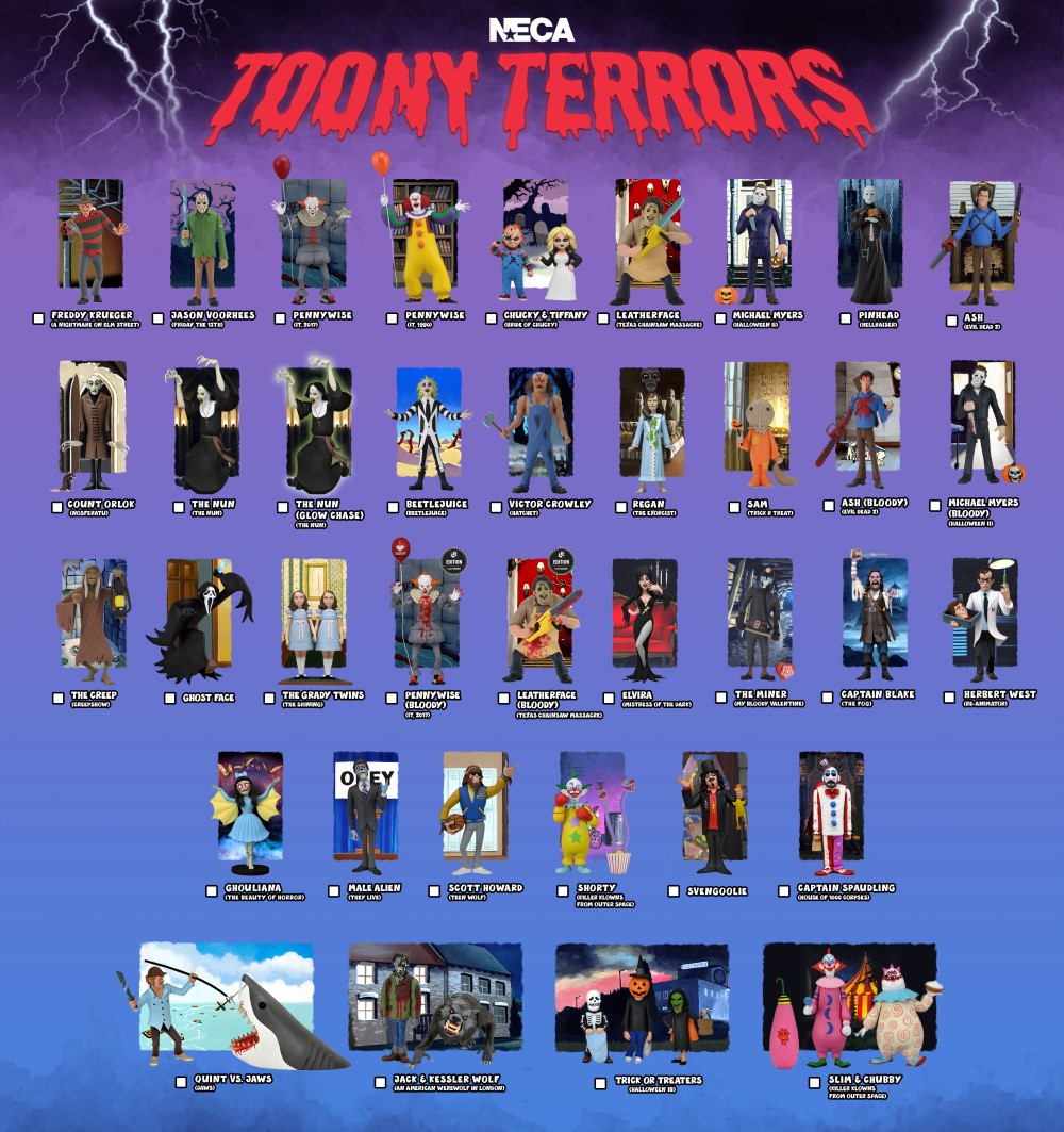NECAOnline.com | 12 Days of Downloads 2022 - Day 10: Toony Terrors Action Figure Visual Guide