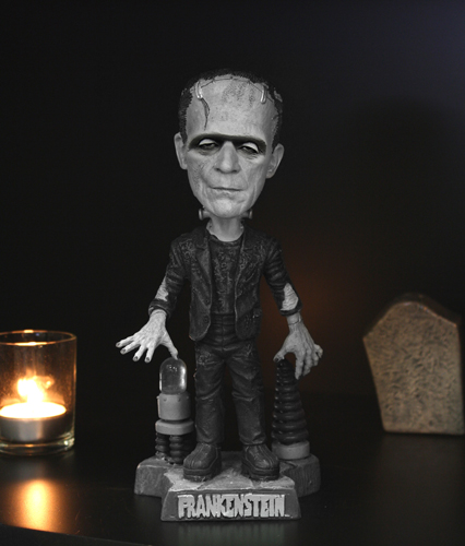 NECAOnline.com | Universal Monsters - Head Knocker - Black & White Frankenstein *DISCONTINUED*