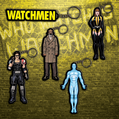NECAOnline.com | DISCONTINUED - Watchmen – 3D Rubber Keychains – Characters (Set of 5)