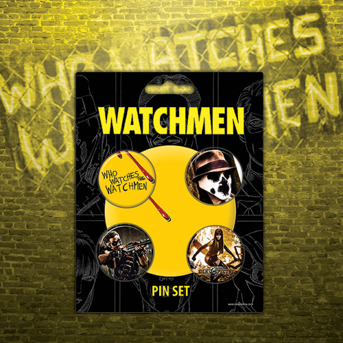 NECAOnline.com | DISCONTINUED - Watchmen – 4-Piece Pin Set – Who Watches