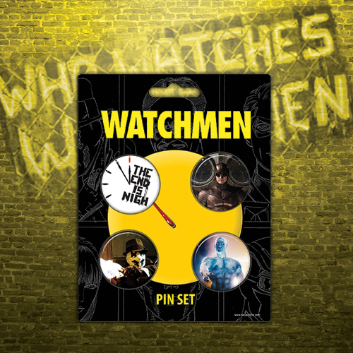 NECAOnline.com | DISCONTINUED - Watchmen – 4-Piece Pin Set – End is Nigh