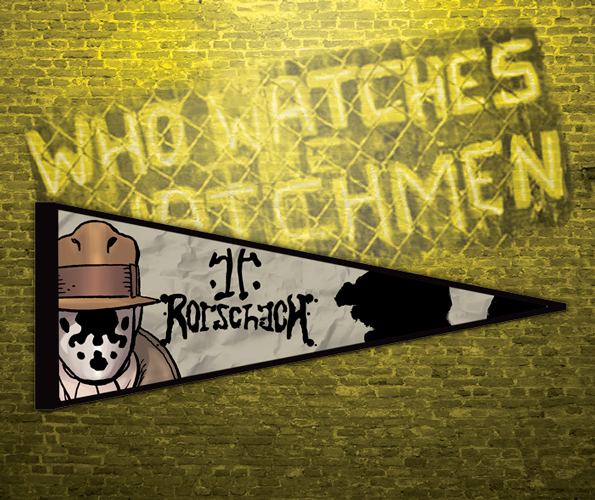 NECAOnline.com | DISCONTINUED - Watchmen – Pennant – Rorschach