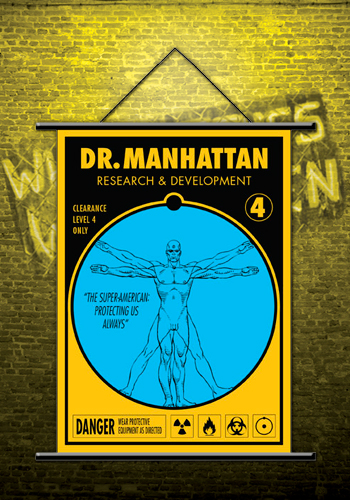 NECAOnline.com | DISCONTINUED - Watchmen – Wall Scroll – Dr. Manhattan