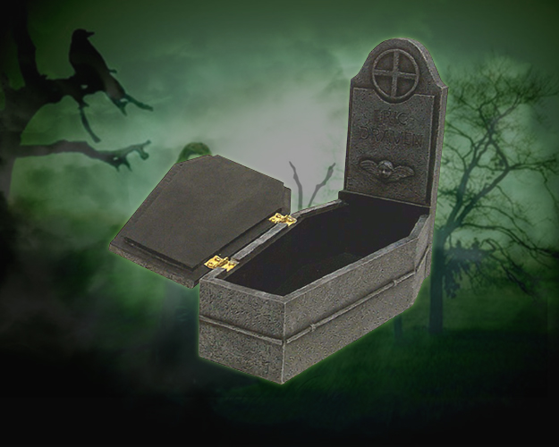 NECAOnline.com | The Crow - Jewelry Box - Tombstone - DISCONTINUED