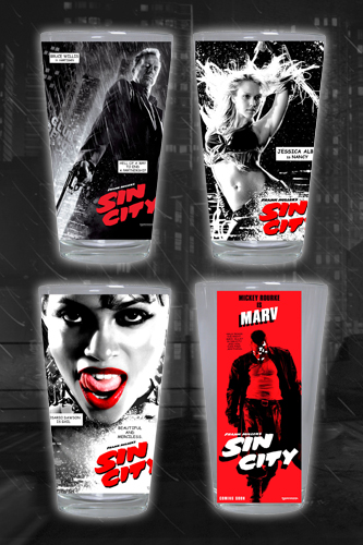 NECAOnline.com | Sin City – Pint Glasses – Assortment (Case of 12) ***DISCONTINUED***