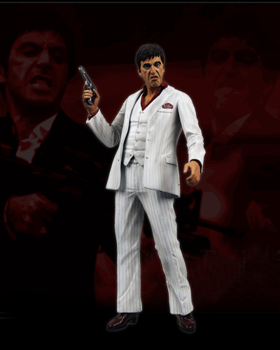 NECAOnline.com | Scarface - 18" Action Figure - White Suit w/Sound **DISCONTINUED**