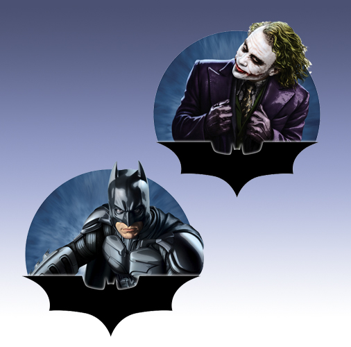 NECAOnline.com | Dark Knight - Magnets - Resin Batman & Joker set of 2 **DISCONTINUED**